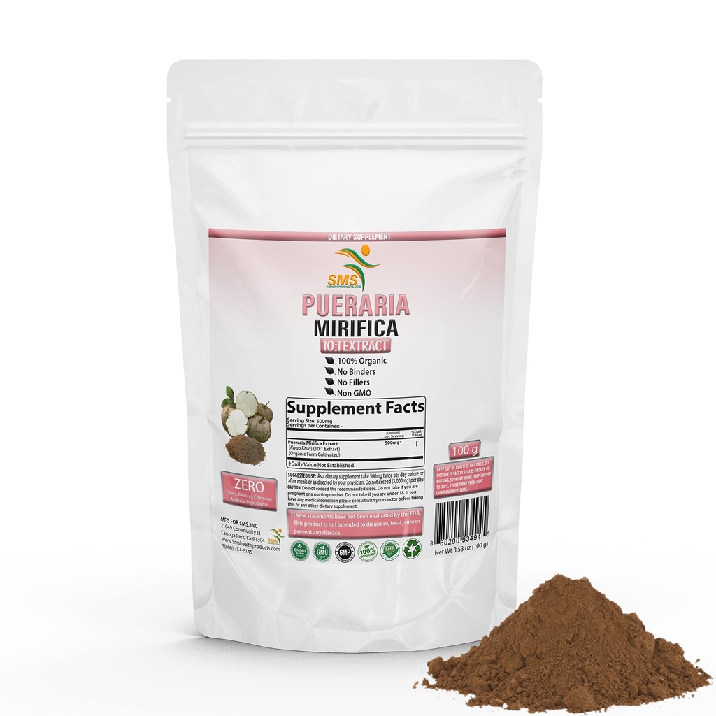 Pueraria Mitigaria Natural Organic Herbal Kwao Krua Kao 10: 1 Extract 100g Powder, Promotes Women 's Health Diety Supplement Appendix S124; Non GMO, Gluten Sveriga124; podle SMS