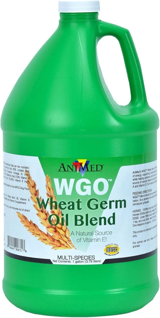 AniMed WGO Wheat Germ Oil Blend pro koně a psy (1 gallon láhev)...
