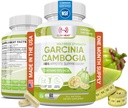 100% čistý Garcinia Cambogia Extract s 95% HCA - Správa potravin chutě - Nejlepší karbanový blokátor pro ženy a muže - Max síla Garcinia Cambogia Raw Diet pilulky vyrobené v USA - 60 Veggie Kapsle