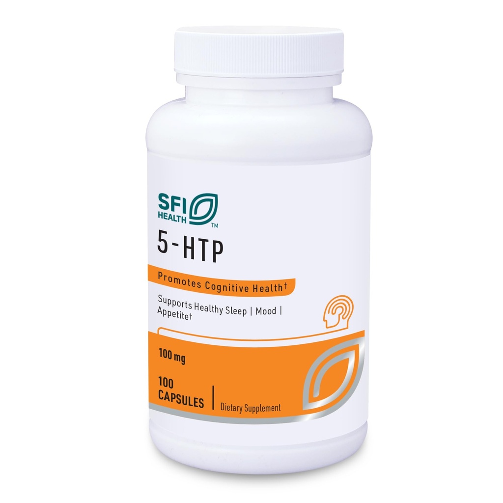 Klaire Labs SFI Health 5- HTP 100 mg - Hypoalergenní 5- HTP z Griffonia Seed Extract - Hydroxytryptofan Serotonin Support Supplement to Promote Mood (100 Kapsle)
