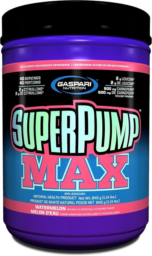 Gaspari Nutrition Superpump Max, Meloun, 1.41-Libra