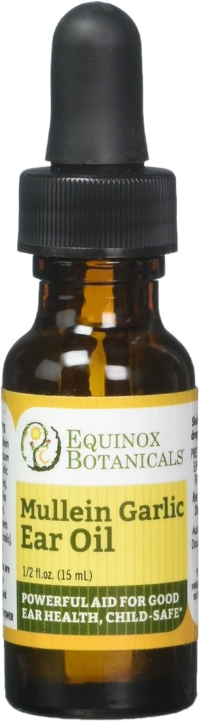 Equinox Botanicals Mullein Česnek Ušní olej .5 oz