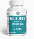 ASHWAGANDHA 1300 mg Organic Root with Black Pepper. Přírodní Stres a nálady Supplement 120 Kapsle