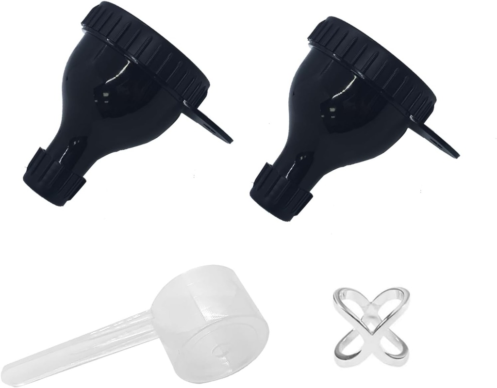 2Pack Protein Powder Container jít přenosné Supplement Funnels s Shaker Lahve Balls & Spoon Přenosný Dipenser Container pro Fitness a cestování On- -doe Supplement Storage and Filling Solution