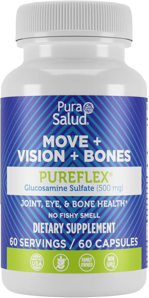 Basic Brands Pura Salud Pureflex Glucosamine Sulfam 500 mg, 60 Počet (balení po 1)