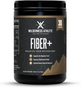 Wilderness atlete fiber + current 124; Rozpustný a nerozpustný doplněk pro vlákna pro ženy a muže - Prebiotický fiber prášek pro stravovací podporu - Denní nápoj Mix - Dietní prášek bez příchutí