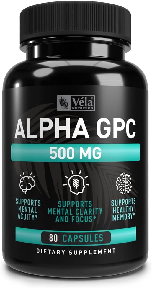 Alpha GPC 500mg Kapsle 124; 80 Počet 124; Podporuje zdravé Cognitive Functions 124; Podporuje zdravé paměti 124; Dávkování pro optimální Biologická dostupnost 124; Non- GMO, 3rd- Party Tested