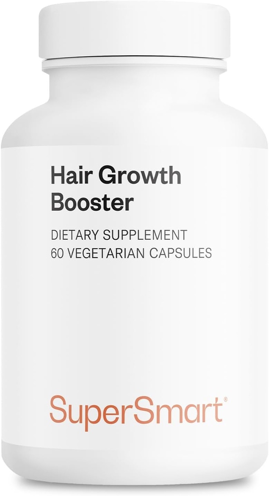 Supersmart - Vlasový růstový booster 160mg za den (Lustriva dodatek) - Biotin 40x Rozpustnější 124; Non- GMO & gluten zdarma - 60 Vegetariánské kapsle