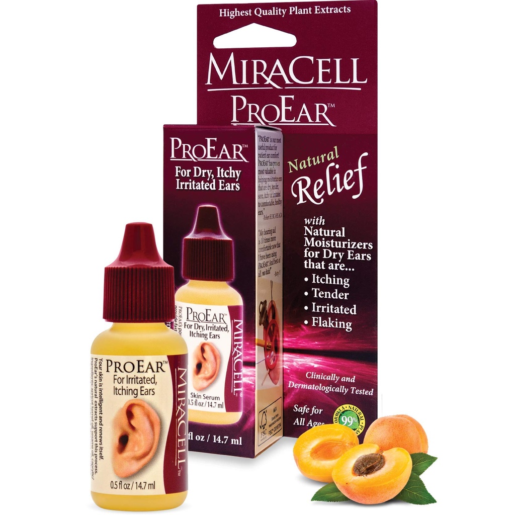 Miracell ProEar, Ušní kapky pro Itchy Uší, Ušní Wax Softener, Zacpané uši, suché uši, pro dospělé děti. 0, 5oz