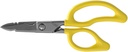 Klein Tools 26001 Elektronické nůžky, Made in USA, 6.75-Inch All- purpose Heavy- Duty Snips, Cable řezání noty, Serrated Blades, Deburr Notch, Wire Stripper