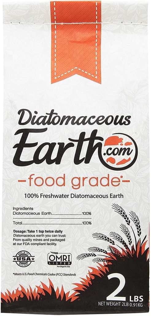 DiatomaceousEarth 2 Lbs Potravinářský stupeň - 100% Organic All Natural Diamateous Powder - Diametaceous for people is Safe Around Children - Zahrnuje zdarma Scoop