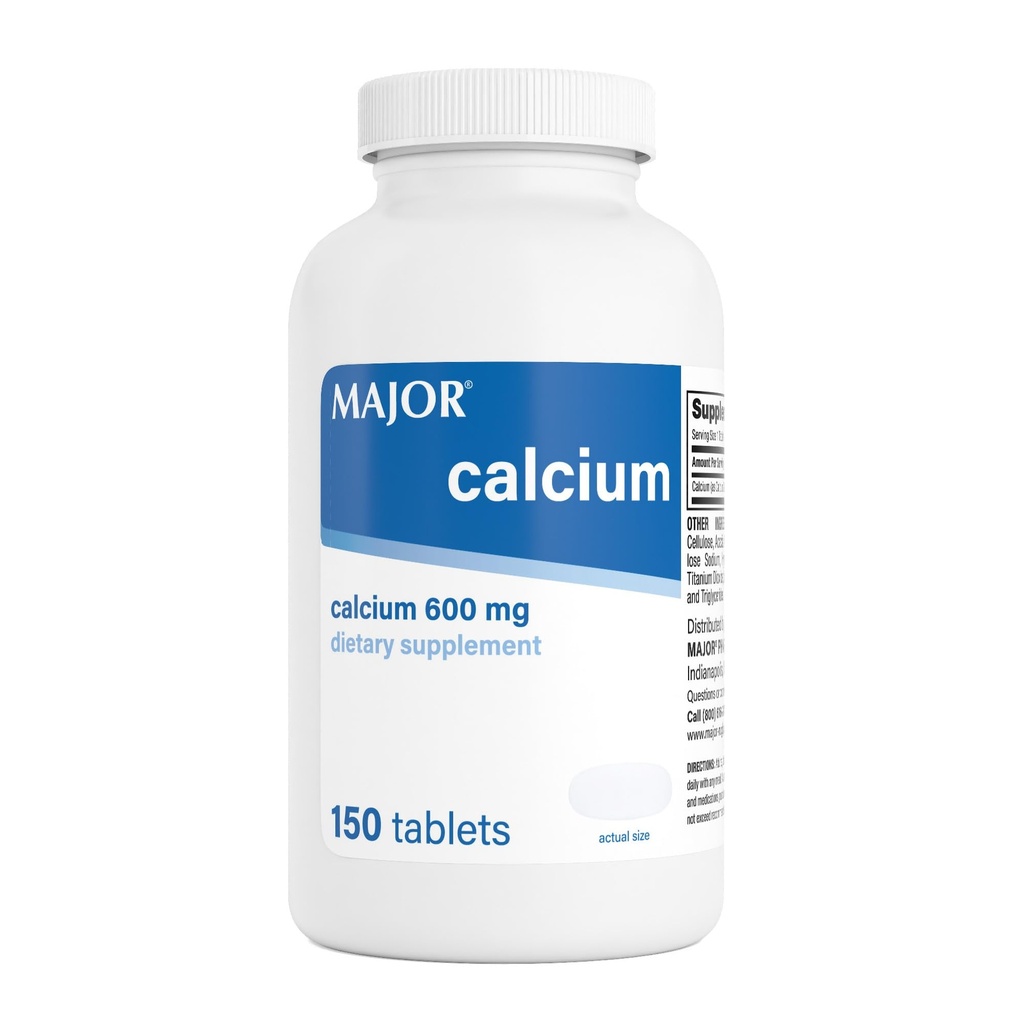 Hlavní 600mg vápenaté tablety - doplněk vápníku - 150 Počet (1 balení)