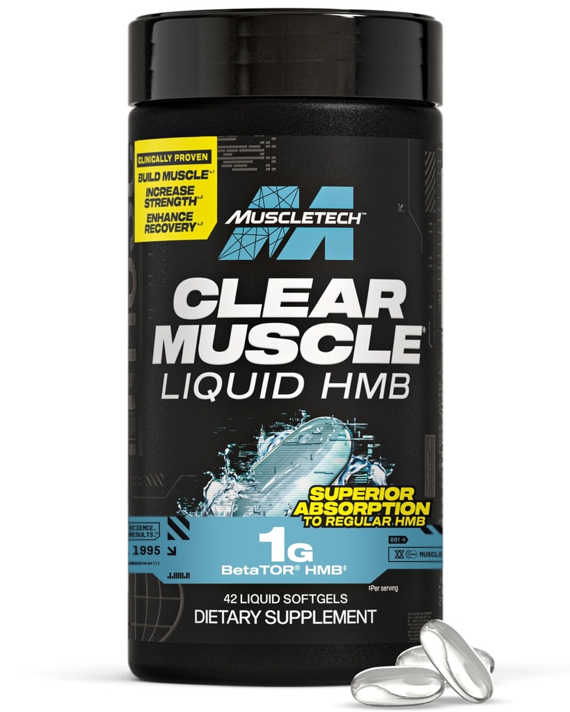 Muscletech HMB doplňky 1000mg, jasné svalstvo (42 Tekuté Softgels) - Nejvyšší stupeň HMB pro Lean Muscle & Recovery- HMB zdarma Acid Muscle Supplement- Nápověda ke snížení svalové poruchy - Balení května Vary