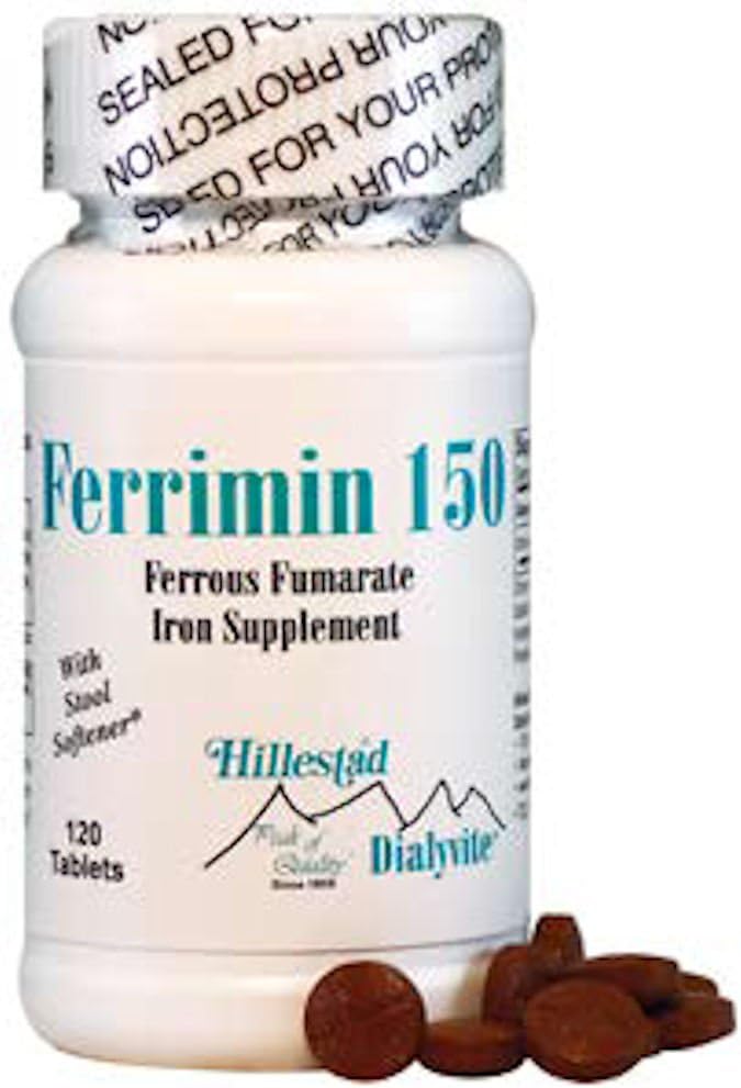 Dialyvit - Ferrous Fumarate - Ferrimin 150- 120 Tablety (2)