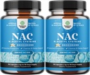 NAC dodatek N- Acetyl Cysteine 600mg - Vegan High Absorption NAC 600 mg Kapsle - Glutathione Prekurzor pro čištění jater Detox & Opravy Plus Lung Zdraví a Imunita Podpora (180 Služeb)