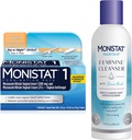 Monistat 1 den Yeast Infekce Léčba žen, 1 Miconazole Ovule Vložit & Externí Monistat Anti- Itch Cream Bundle + 10 fl oz Boric Acid Feminin Cleanser