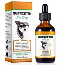 Quercetin pro psy, Dog Quercetin Liquid Drops, Dog Quercetin Herbal Supplement Podpora alergie Relief, Buněčné zdraví, Imunitní Boost, Antioxidant -60 ml