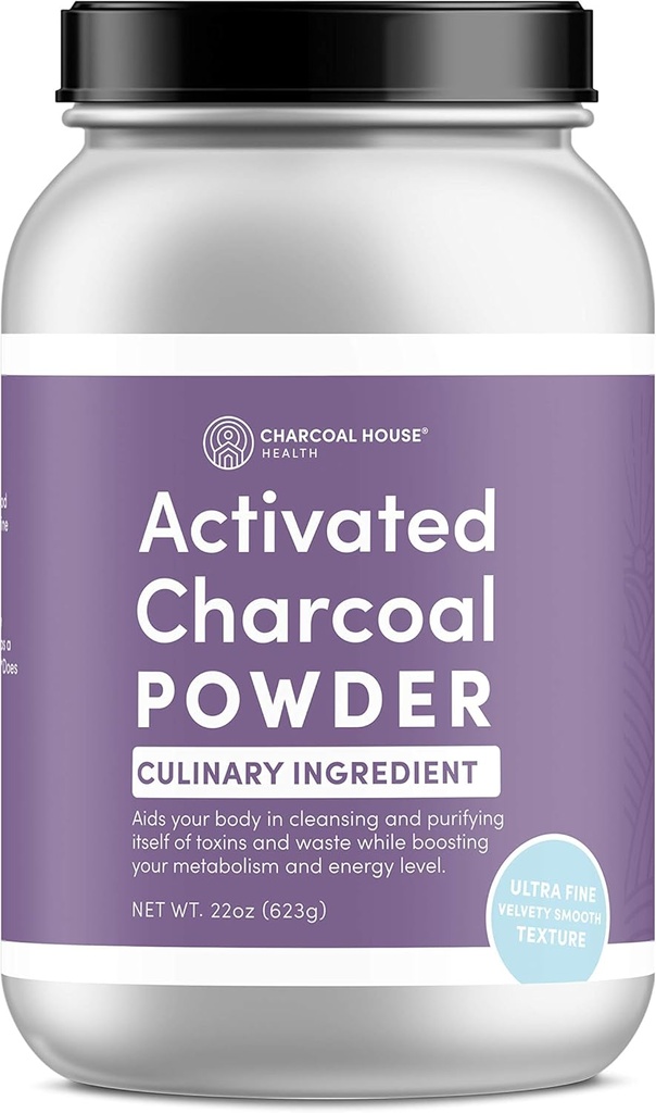 Ultra Fine Coconut Activated Charcoal Powder - Kulinářské a kosmetické aplikace, Velvety hladká textura pro Smoothies, Ledové krémy, Pečivo, Mýdla, Ultra Fine pro měkké dokončení, bez gritu!
