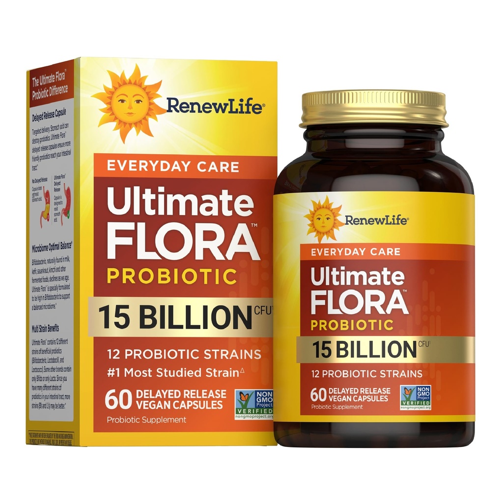 Reew Life Everyday Probiotické kapsle, Denní dodatek podporuje močení, trávicí a imunitní zdraví, L. Rhamnosus GG, Dairy, Soy a gluten- free, 15 Milionů CFU, 60 Počet