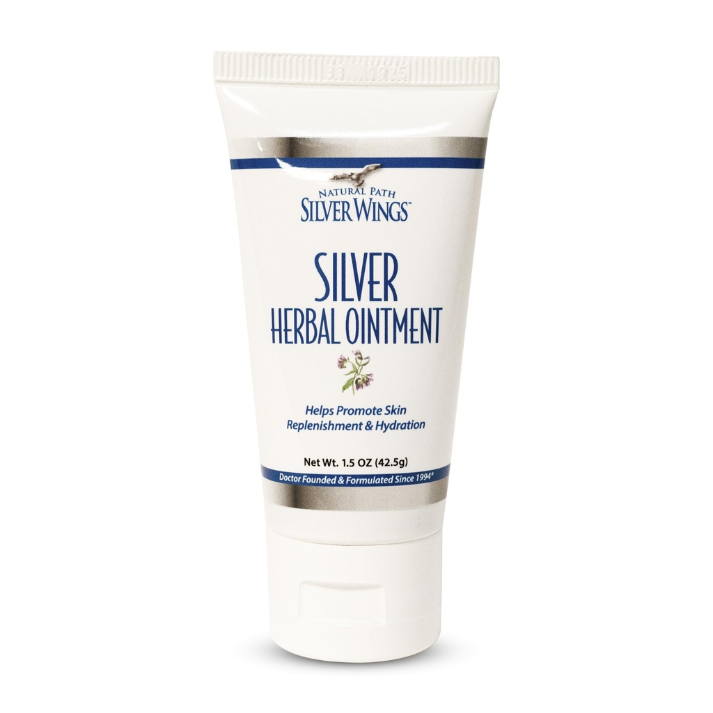 Natural Path Silver Wings 250ppm Stříbrná bylinová hmota - Nurishing and Moisturizing Skin Care 1.50oz