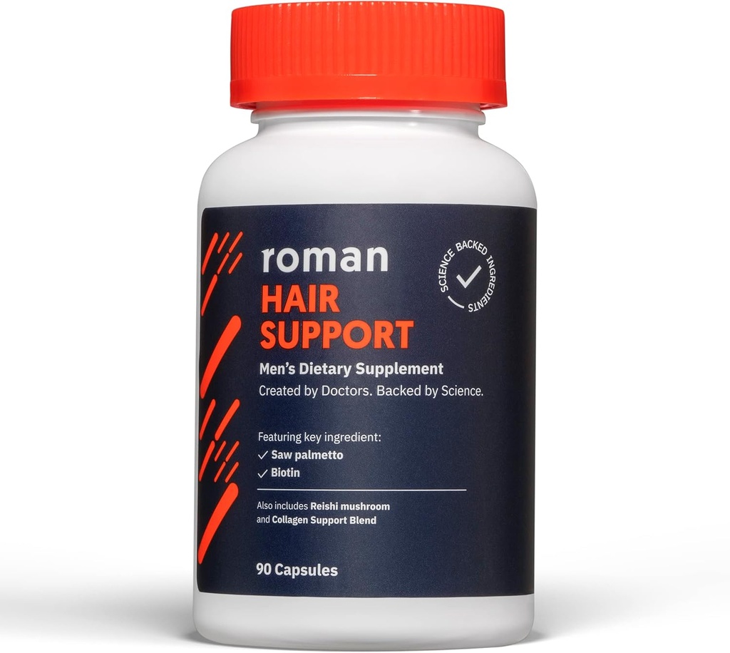 Ro Vlasy Support Dodatek pro muže 124; s pilou Palmetto, zinek, a biotin na pomoc podporu a nurish vlasy 124; 30- denní dodávky (90 Kapsle)