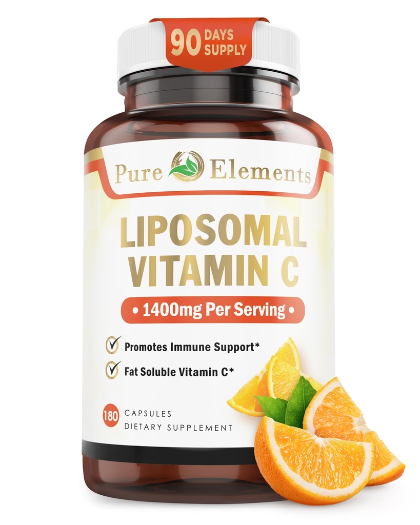 Lipozomální vitamin C Dietní dodatek, Kapsle bez GMO, Soy Free, gluten zdarma
