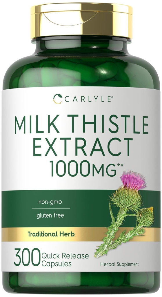 Carlyle Milk Thistle 124; 300 kapslí 124; Non- GMO, gluten Free Extract