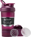 BlenderBottle Shaker Lahvička s pilulkovým organizátorem a úložištěm pro proteinový prášek, Classic V2 ProStak System, 22- Ounce, Plum