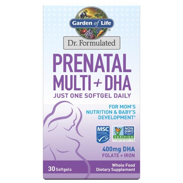 Zahrada života Dr. Preatal Prenatal Multi + DHA s folátem a železem pro maminčinu výživu a vývoj dítěte, 30 Počet