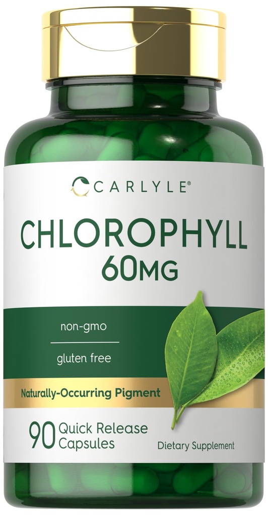 Carlyle Chlorofyl pilulky 124; 90 Kapsle 124; Přirozeně okurkující pigment 124; Chlorofyl koncentrát dodatek 124; Non- GMO, gluten zdarma komplex