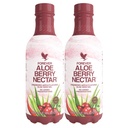 Navždy žijící - Aloe Berry Nectar - 90.7% Čistá Aloe Vera Gel s brusinkami a jablky - No Konzervativum - 1L (balení po 2)