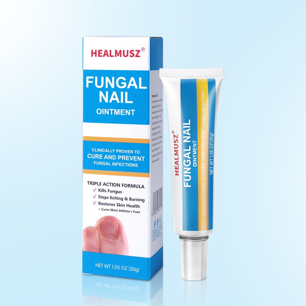 HELMUSZ Toe Nail Fungus Ointment, Antimykotická krém pro zdraví nehtů, Foot Fungus s Tolnaftatem.