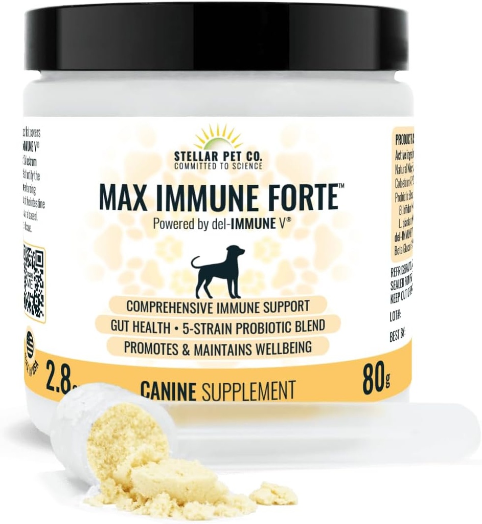 Hvězdná biotika pro zvířata v zájmovém chovu - Max Imunitative Forte ™ pro psy (Power by del- Imunitary V) - Poskytuje komplexní imunitní podporu 124; Zlepšuje potravu 124; Promotes a udržuje psa Well- Bytí