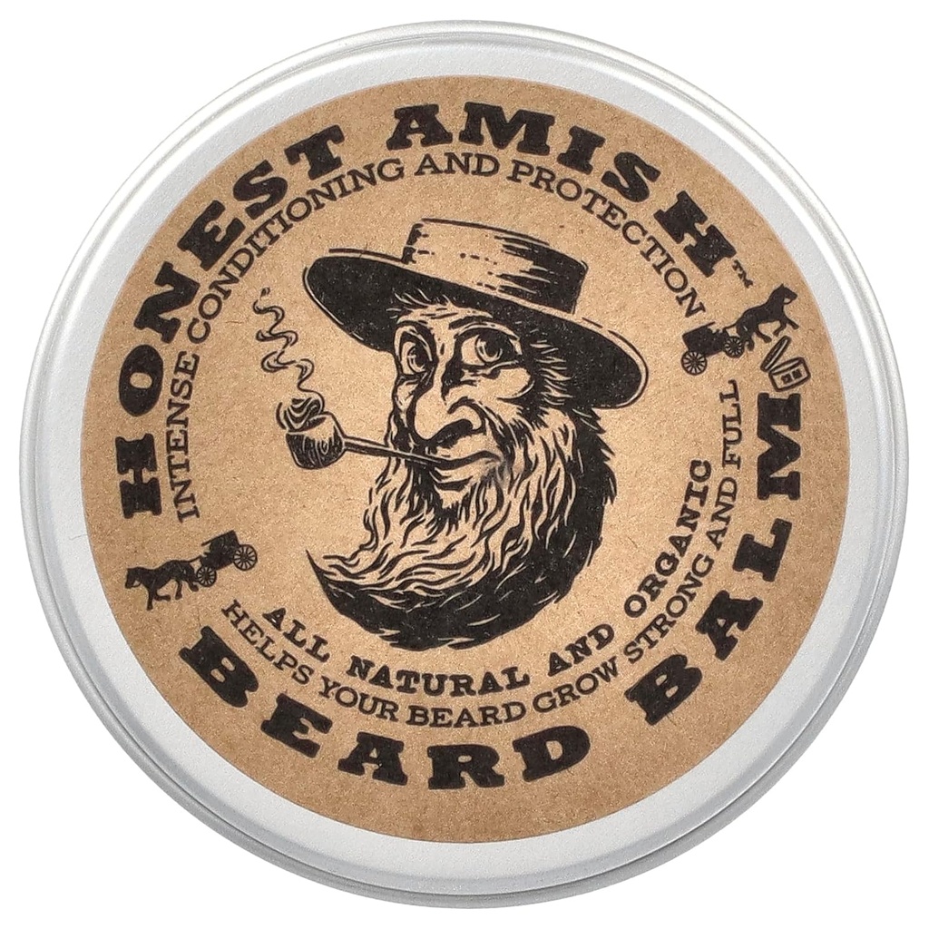 Čestný Amish Beard Ball Leave- v conditioner - Vyrobeno pouze s přírodními a organickými složkami - 2 Ounce Tin