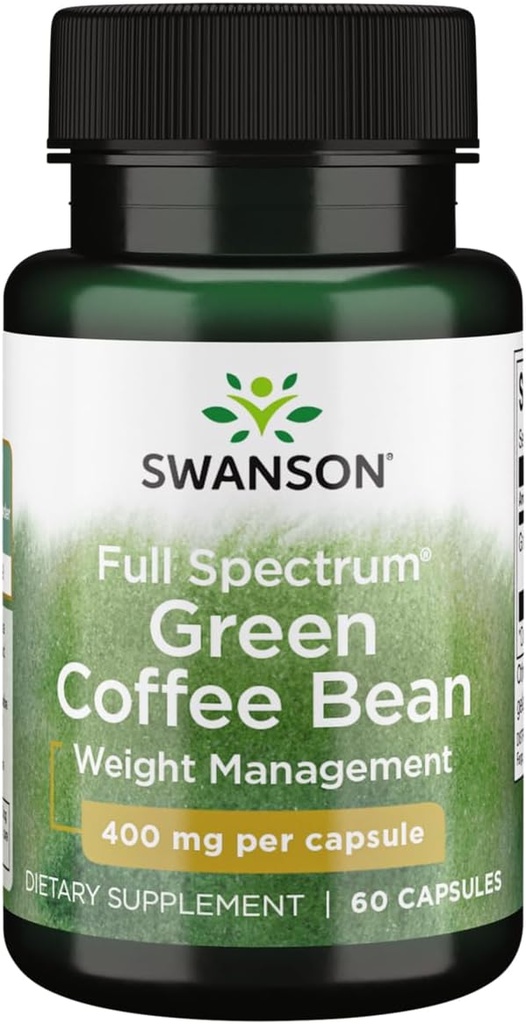 Swanson Full Spectrum Green Coffee Bean 400 miligramů 60 Kapsle