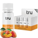 Tru Energy Shot, Extra Energy Drink s přírodním kofeinem, Zelený čaj, B Vitamíny B3, B6 & Vitamin B12, Nulový cukr a kalorie, Keto, Vegan, Gluten Free, Orange Mango, 2 FL OZ láhve, 12 Pack