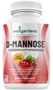 100% čistý D- Mannose s Cranberry Extract - Pomáhá čistit nečistoty, přírodní močový trakt zdraví, játra a močová měchýř podpůrná kapsle, Non- GMO