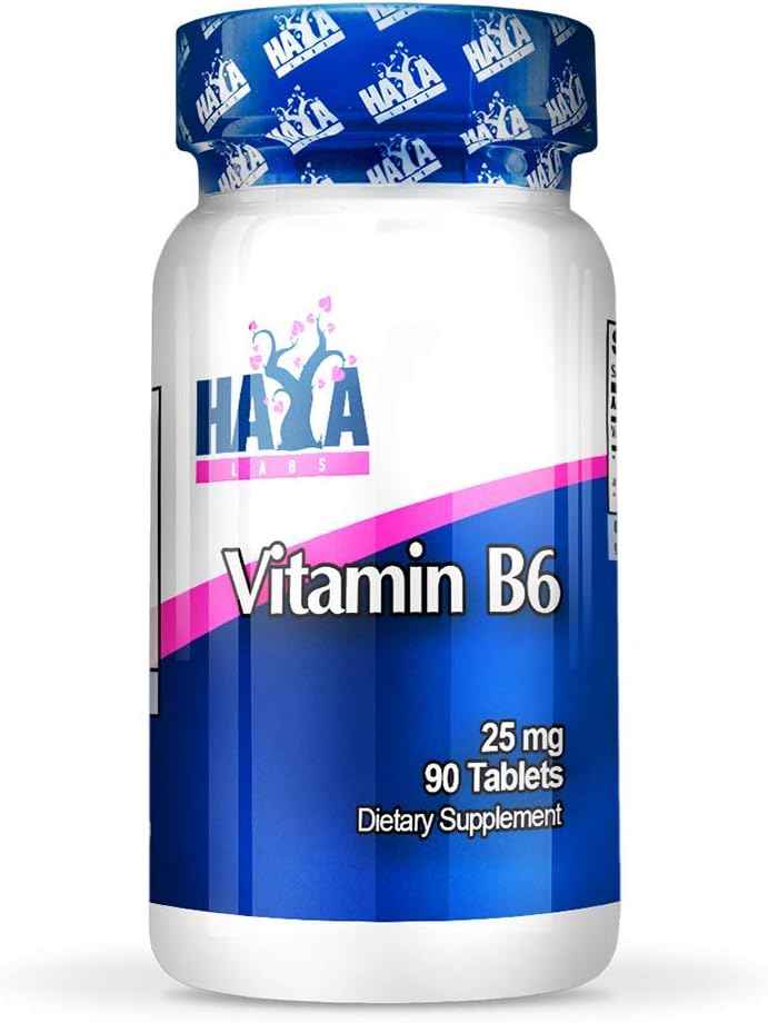 LABS HAYA Vitamin B6 / 25 mg. / 90 Tabs. Energetický a zdravý imunitní systém, Podpora energie a výkonu, Metabolismus karbohydrátů