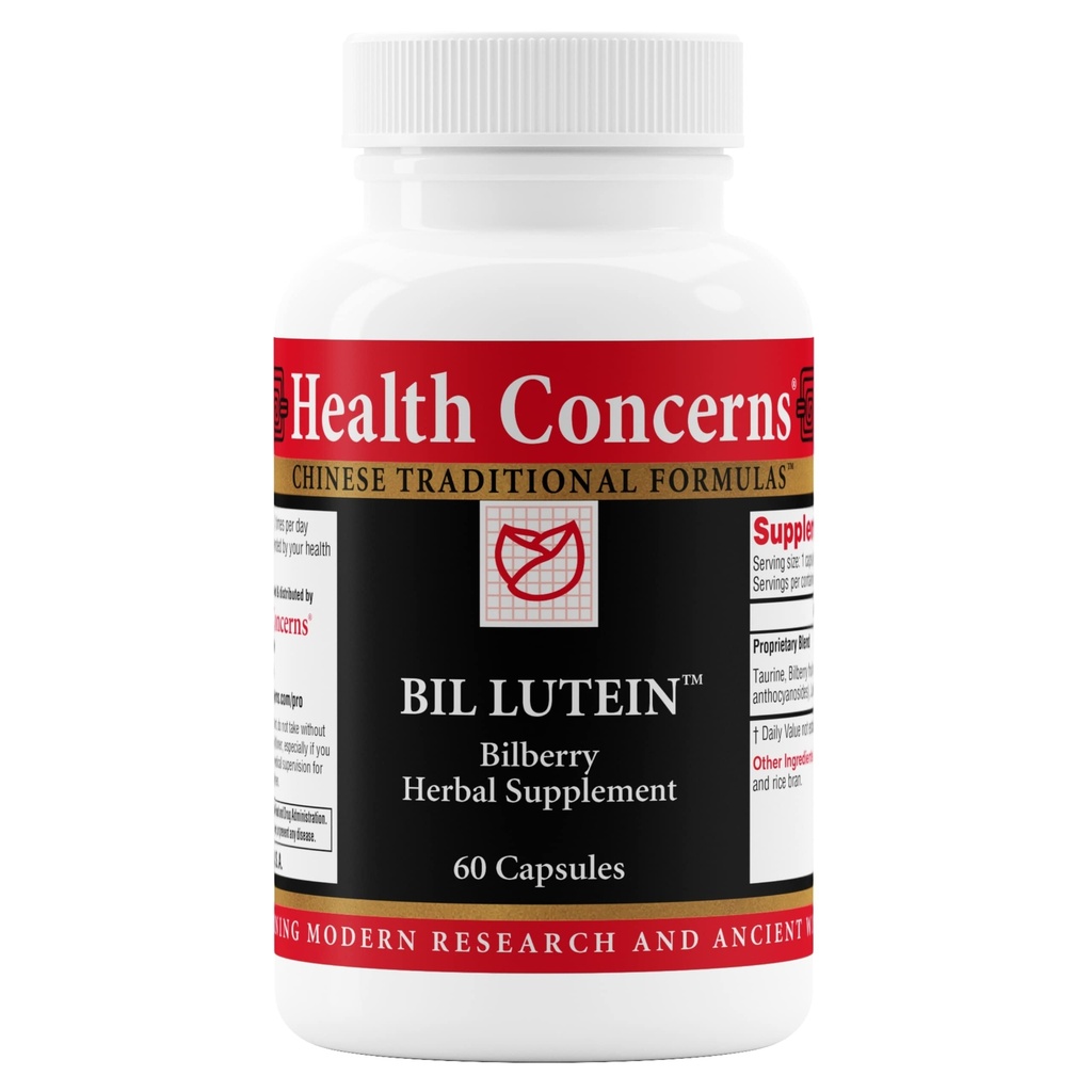 Zdravotní problémy Bil Lutein - Podpora zdraví a vize očí - Lutein, Bilberry a Taurin Supplement - Antioxidanty pro zdraví sítnice, noční vidění, cirkulace, a makulární degenerace - 60 Kapsle