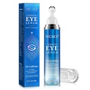 5% Coffeine Peptide Eye Serum, Pod okem Roller krém pro tmavé kruhy, Pufness, sáčky pod očima - 360 ° Masážní kuličkový krém pro vrásky, jemné linky a fixace (modrá)