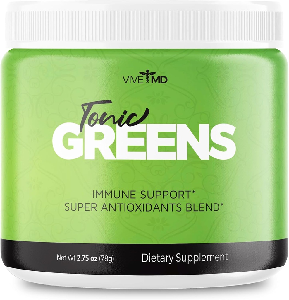Tonic Green Powder Vitamin Boost Dodatek Oficiální Formula - Přírodní zelená Směs Energy Dodatek Extra Síla - BCAA L-glutamin Vitamin B6, Revoluční energie Oprava Řešení Recenze (1 Pack)