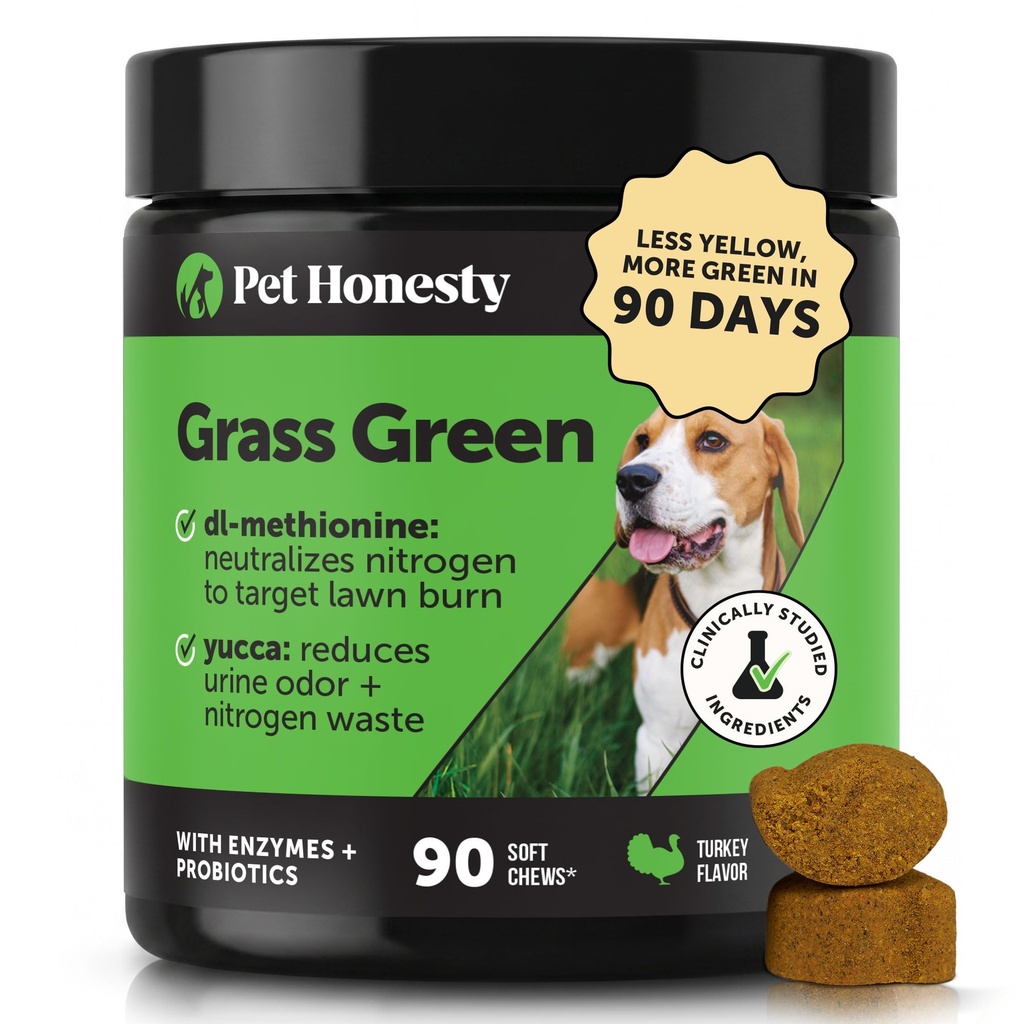 Tráva Green Dog Chews - Moč Neutralizer pro trávník, Pee Pee Tráva pomáhá Yard Stay Green Addressing Burn Spots s probiotika & Enzymy (Turecko)