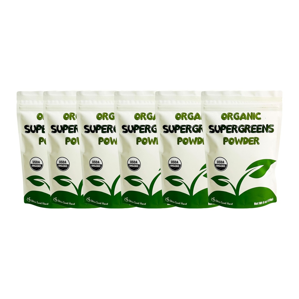 Cherie Sweet Heart Supergreens Powder - Green Superfood - Organic Green Powder Super Green - Smoothie Powder - Superfood Powder - Powerded Green - 2.25LB Super Green Powder - 204 Služeb