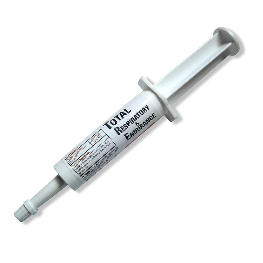 Ramard Total Respirační a Endurance Stříkačka pro koně, Koňské vitamíny a doplňky, Veterinární dodávky, s Clairisol, Methyl Parabens, Peppermint Oil & Sodná Benzoate 1 / 2 oz, 1-Pack