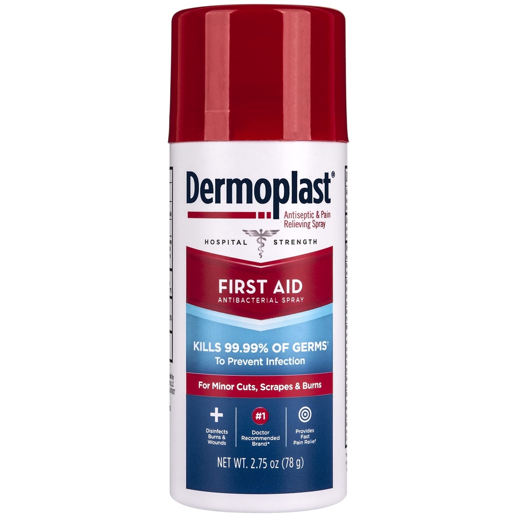 Dermoplast Spray First Aid, Angesic & Antiseptic Spray for Minor Cut, Scraps and Burns, 2.75 Ounce (Balení květen Vary)