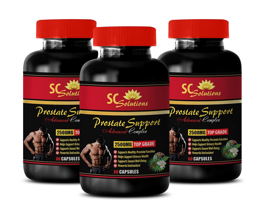 Prostate Support Now - Prostate Support 1345MG - Pokročilý komplex - Saw Palmetto Vlasy - 3 Lahve (180 Kapsle)