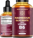 Kapky z tekutého hořčíku s vitaminem B6 - dodatek k hořčíku 500mg & vitamín B6 100mg PHARMAN 124; Non- GMO No Gluten PHARMAN 124; Stres Relief PHARMAL 124; Spánek & Relaxation PHARMAL 124; Muscle & Heart Support PHARMAL 124; Natural & Vegan