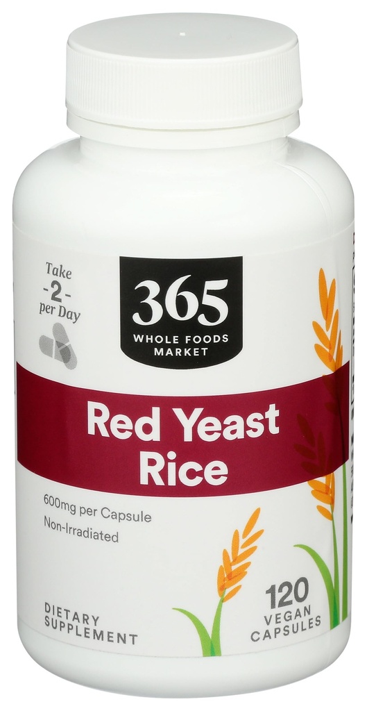 365 od Whole Foods Market, Red Yeast Rice 600mg, 120 Count