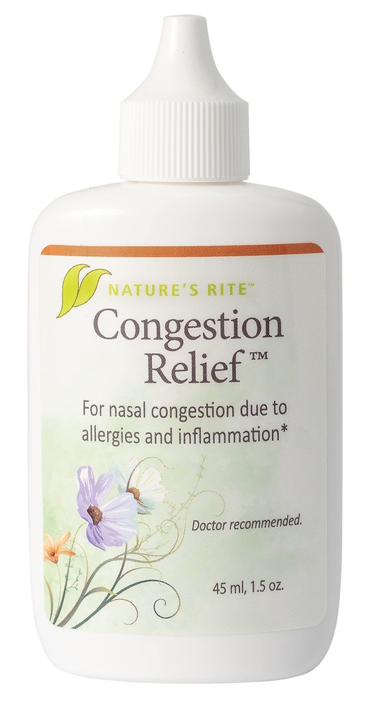 Nature 's Rite Nasal Spray Decongestant, Congestion Relief, 1.5 oz. (45 ml), Přenosný, Všechny přírodní Sinus Nose Spray, Non- Addictive Sinus Relief pro alergiky a znečištění