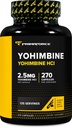 PrimaForce Yohimbine HCl 2, 5 mg, 270 Kapsle - Premium dodatek, zvýšení výkonu, nula Fillers, Non- GMO a gluten zdarma
